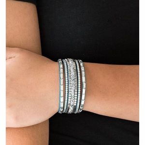 Top seller ladies blue suede bracelet.